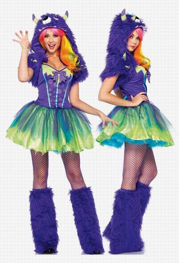 Purple Posh Monster Costume For Women